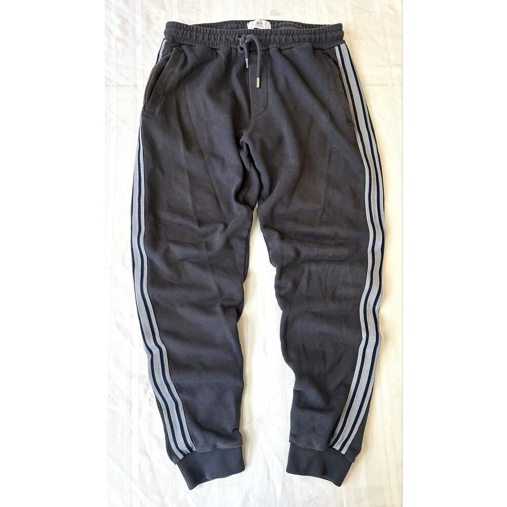 Mr P. Slim Fit Tapered Striped Organic Cotton Jersey Sweatpants Men’s Size S